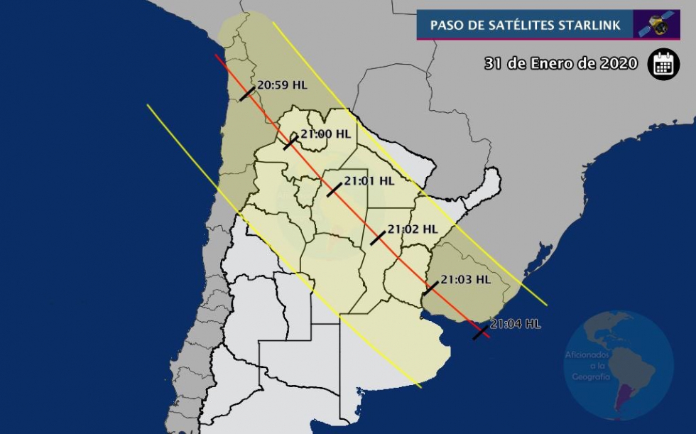 A las 21 vuelven a pasar los satélites Starlink por el cielo chaqueño