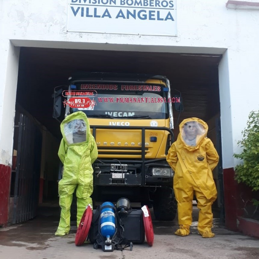 Villa &Aacute;ngela: LA DIVISI&Oacute;N DE BOMBEROS RECIBI&Oacute; EQUIPAMIENTO PARA INTERVENCIONES EN HECHOS QUE IMPLIQUEN MATERIALES PELIGROSOS.