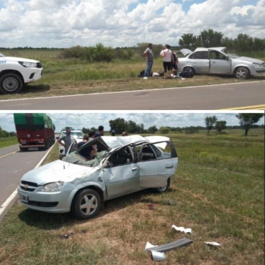 RUTA NACIONAL 16: ACCIDENTE DE TRÁNSITO DEJÓ VARIOS HERIDOS TRAS EL VUELCO DE UN AUTOMOVIL, LOS OCUPANTES SERÍAN DE CNEL. DU GRATY