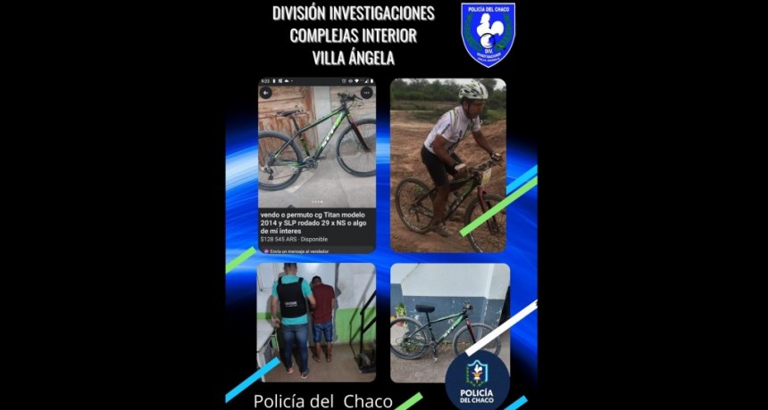 ENCUENTRAN UNA BICICLETA DE GRAN VALOR EN VILLA &Aacute;NGELA QUE FUE ROBADA EN CHARATA