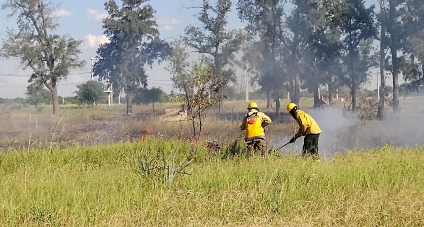 Villa &Aacute;ngela: LA DIVISI&Oacute;N DE BOMBEROS CONTUVO UN INCENDIO DE PASTIZAL QUE AMENZABA PROPAGARSE A UN CAMPO LINDANTE
