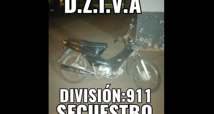 Villa &Aacute;ngela:  EL PERSONAL DEL 911 RECUPER&Oacute; UNA MOTOCICLETA SUSTAR&Iacute;DA EN LA MADRUGADA