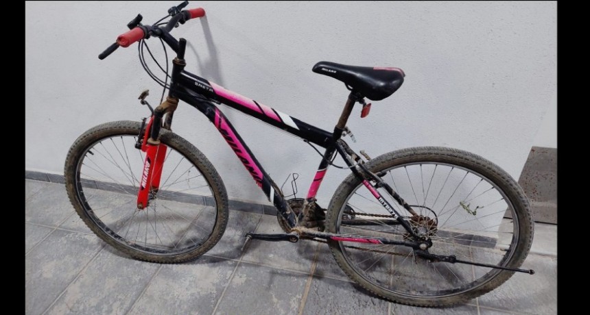 Santa Sylvina: EFECTIVOS POLICIALES LOCALIZARON UNA BICICLETA HURTADA 