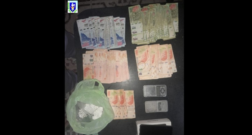 Saenz Pe&ntilde;a: DINERO, COCA&Iacute;NA Y BALANZAS SECUESTRADAS EN UN ALLANAMIENTO POR VENTA DE ESTUPEFACIENTES
