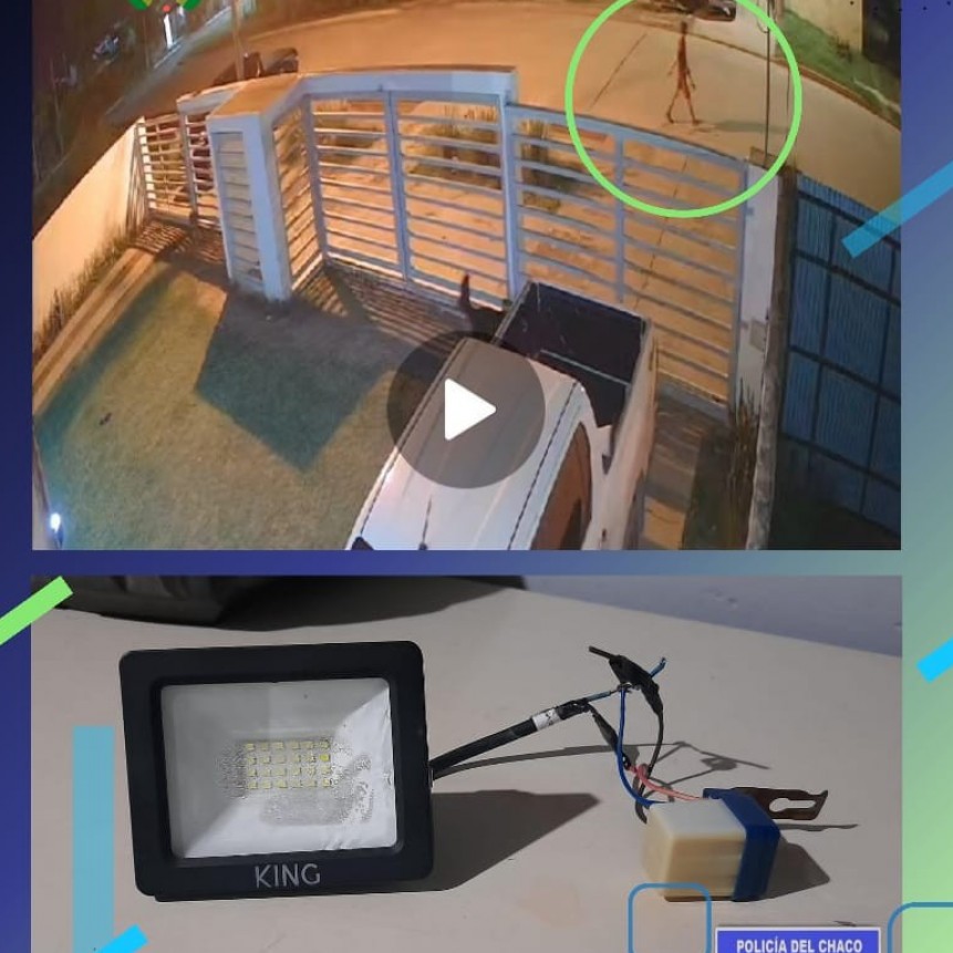 Villa &Aacute;ngela: RECUPERAN UN REFLECTOR LED VALUADO EN 10 MIL PESOS Y CONTIN&Uacute;AN LAS INVESTIGACIONES PARA DAR CON EL AUTOR DEL ROBO 