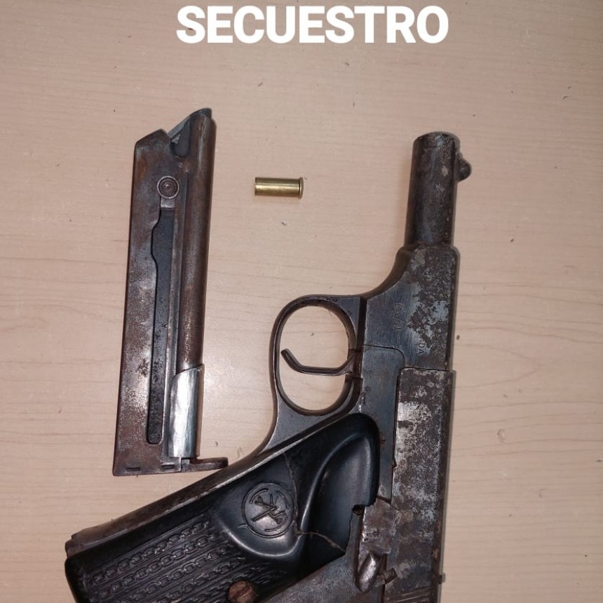 Santa Sylvina: DETIENEN A UN MASCULINO POR EFECTUAR DISPAROS CON UN ARMA DE FUEGO CALIBRE 22