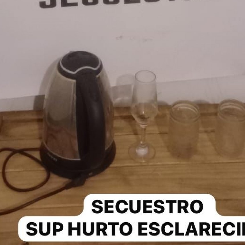 Villa &Aacute;ngela: UN JOVEN DE 19 A&Ntilde;OS FUE APREHENDIDO POR COMERCIALIZAR OBJETOS ROBADOS