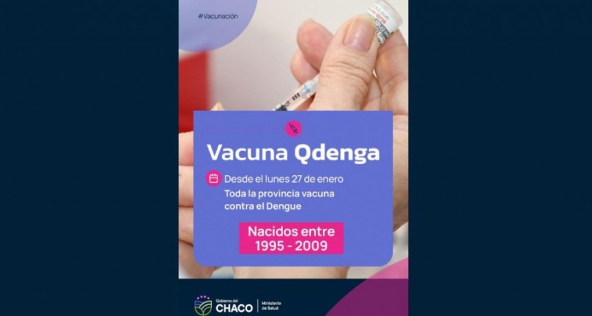 Salud: SE EXTIENDE LA VACUNACI&Oacute;N QDENGA EN LA PROVINCIA