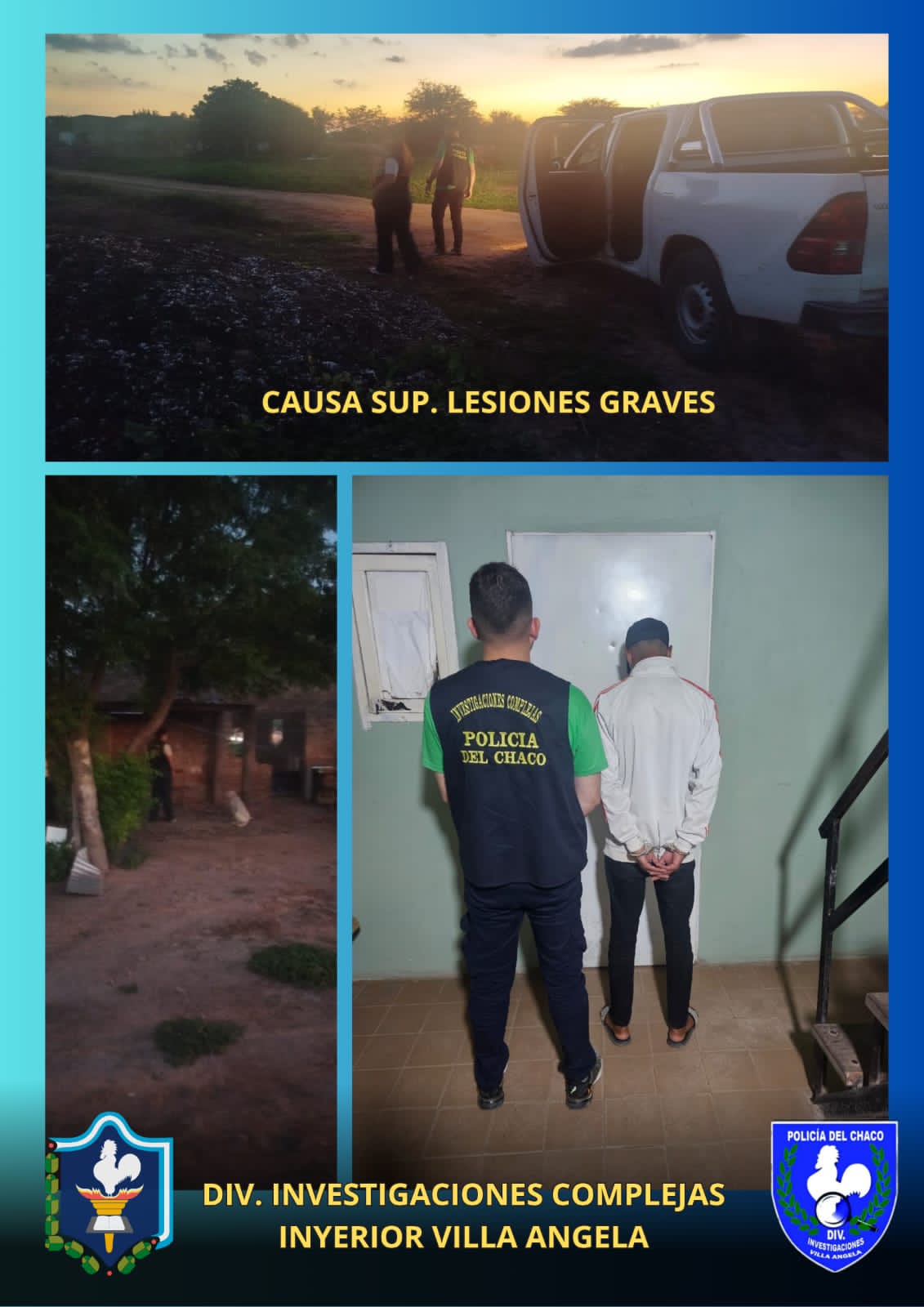 VILLA ANGELA: DESORDEN EN FESTEJO DE FIN DE AÑO DEJA COMO RESULTADO A UN  MASCULINO EN GRAVE ESTADO