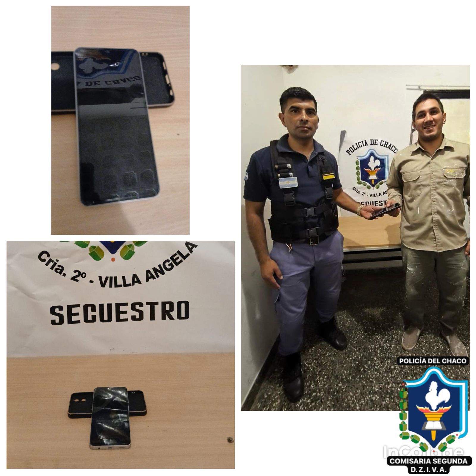 VILLA ÁNGELA: ESCLARECEN UN HURTO Y RECUPERAN UN TELÉFONO CELULAR EN LA CIUDAD