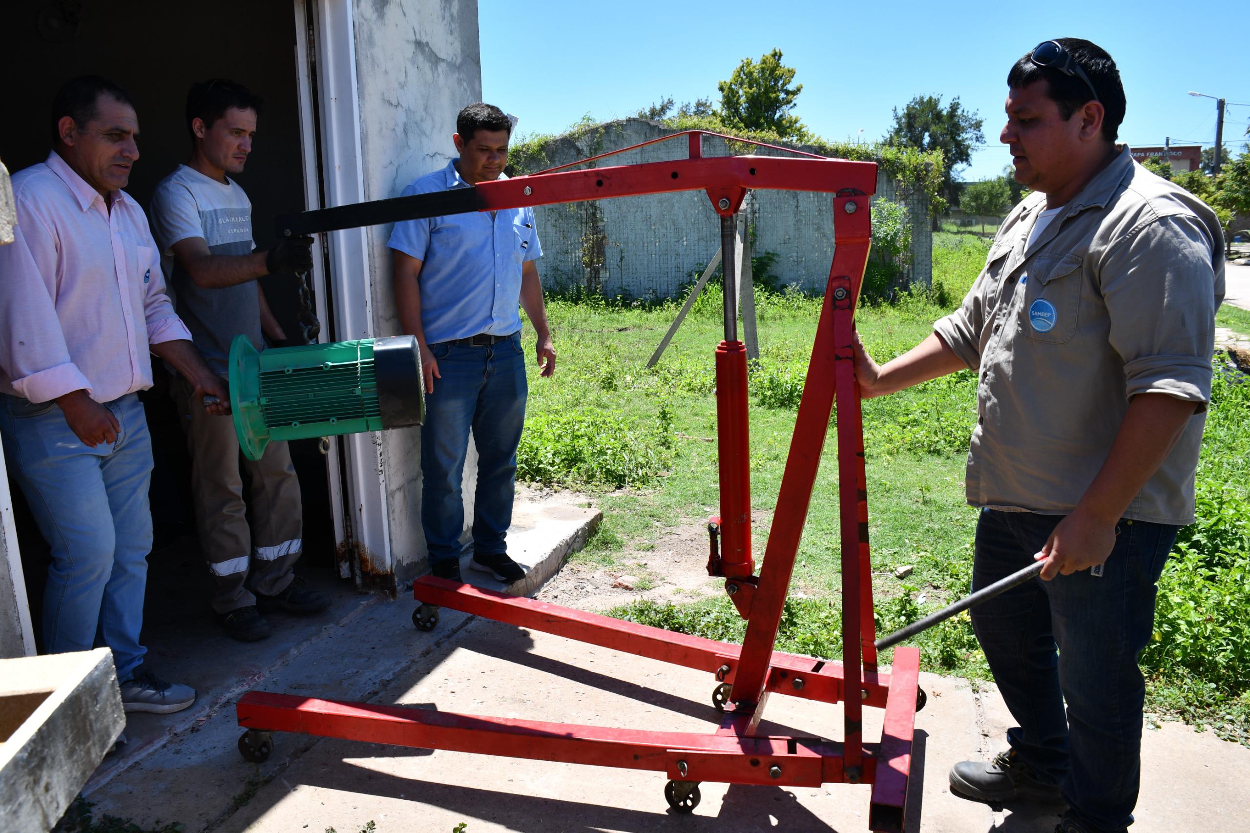SAMEEP Y EL MUNICIPIO RESTABLECIERON DOS PLANTAS CLAVES DE AGUA EN SANTA SYLVINA