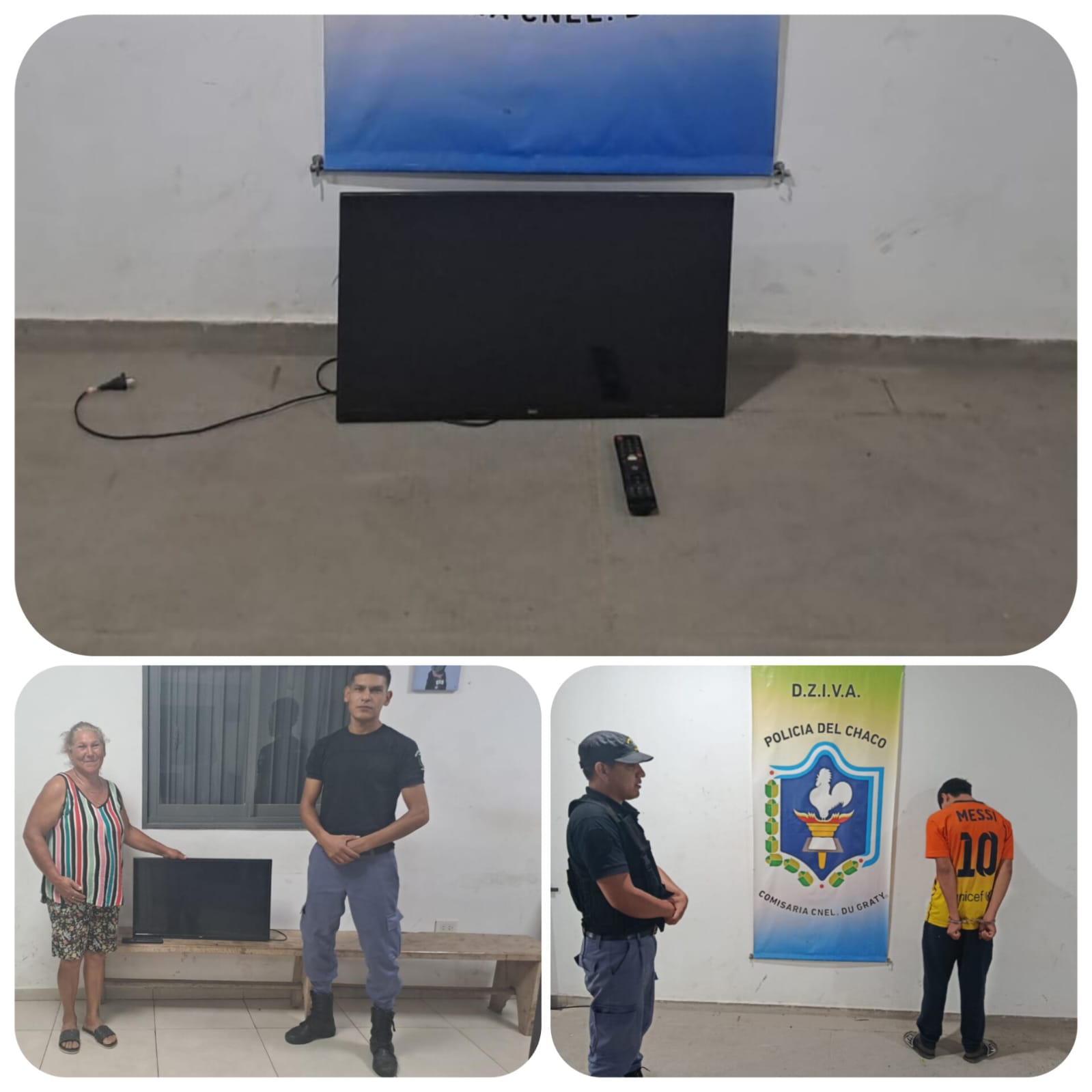 Cnel. Du Graty: RECUPERARON UN TELEVISOR SMART TV SUSTRAÍDO Y DETUVIERON AL PRESUNTO AUTOR