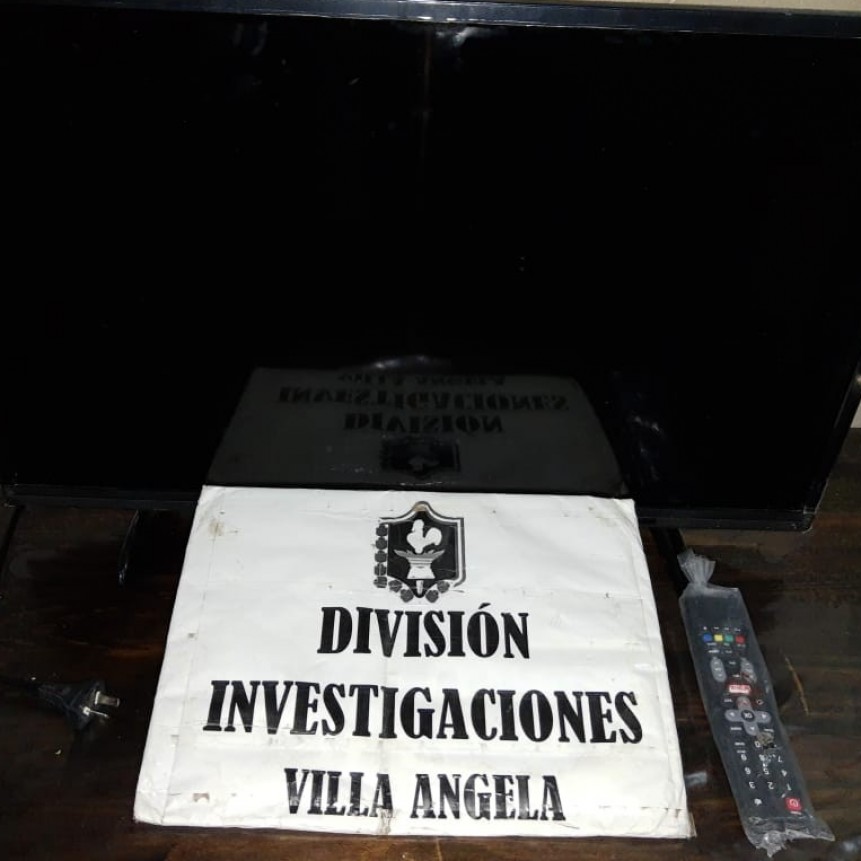 VILLA &Aacute;NGELA: RECUPERAN EL SMART TV ROBADO Y DETIENEN A "DIVI" POR EL HECHO