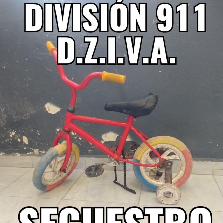 Villa &Aacute;ngela: EL PERSONAL DEL 911 RECUPERA UNA BICICLETA DE NI&Ntilde;O ROBADA QUE ESTABA SIENDO VENDIDA EN UN COMPRA-VENTA DE FACEBOOK