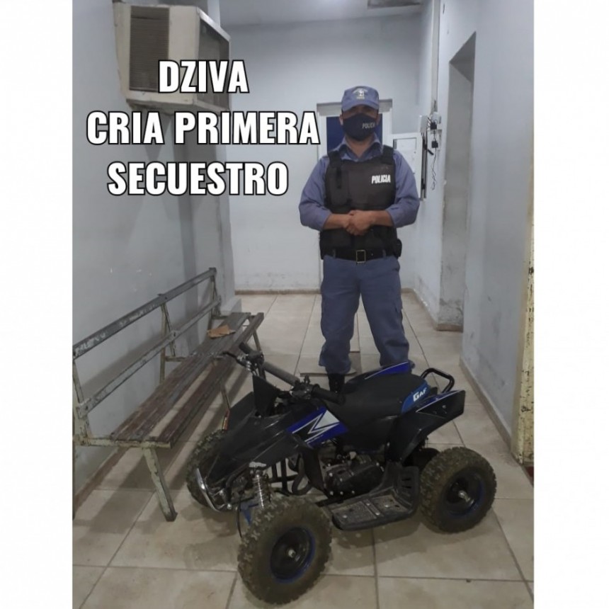 Villa &Aacute;ngela: PREST&Oacute; UN CUATRICICLO Y TUVO QUE DENUNCIAR PARA QUE SE LO DEVUELVAN