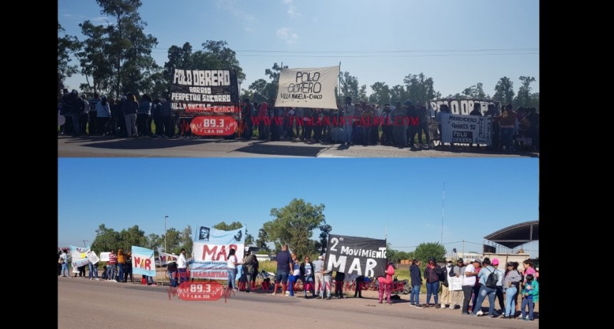 Villa &Aacute;ngela: LOS MOVIMIENTOS MAR Y POLO OBRERO SE MANIFESTARON EN RUTA NACIONAL N&deg;95 ACCESO OESTE | &ldquo;NADIE SE HACE CARGO DE LOS PROBLEMAS QUE TENEMOS AC&Aacute;&rdquo;