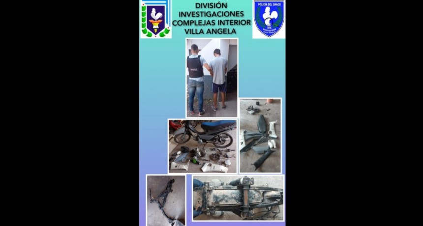Villa &Aacute;ngela: EL PERSONAL POLICIAL RECUPER&Oacute; MOTOPARTES ROBADAS Y DEMORARON A UNA PERSONA POR EL HECHO