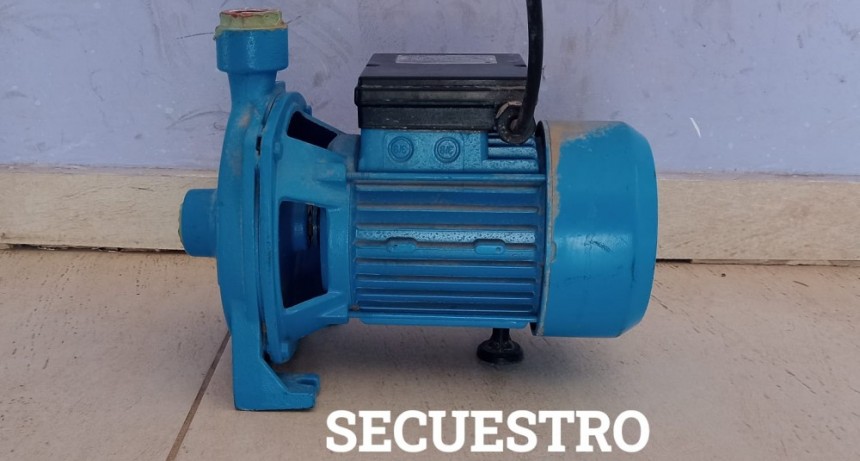 San Bernardo: AGENTES POLICIALES RECUPERARON UNA BOMBA DE AGUA QUE HAB&Iacute;A SIDO ROBADA
