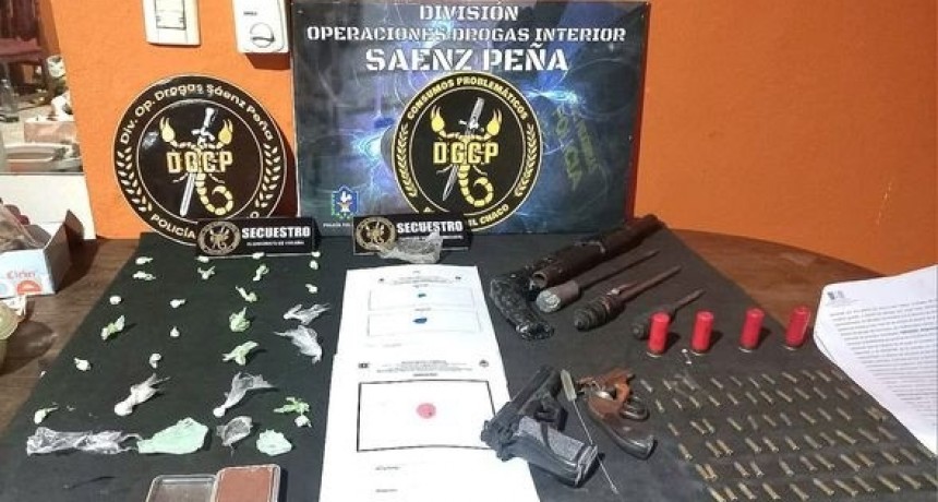 Saenz Pe&ntilde;a: ALLANARON UN DOMICILIO | SECUESTRARON DROGA, DINERO, ARMAS Y MOTOS ROBADAS