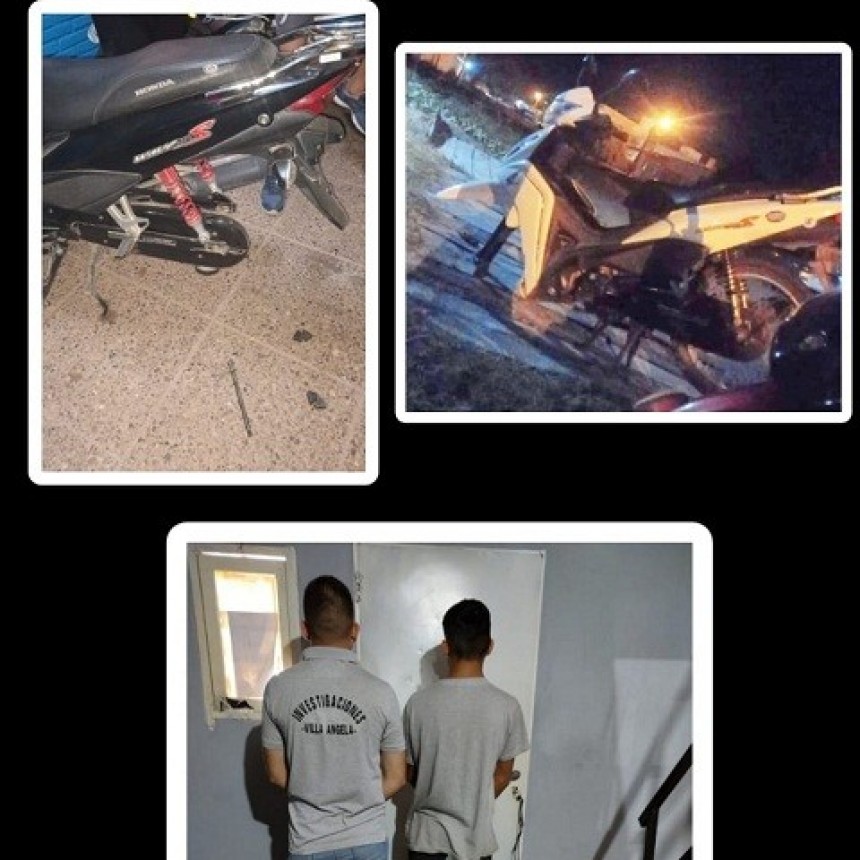 Villa &Aacute;ngela: LA POLIC&Iacute;A APREHENDI&Oacute; A UN JOVEN INVOLUCRADO EN EL ROBO DE RUEDAS DE MOTOCICLETAS