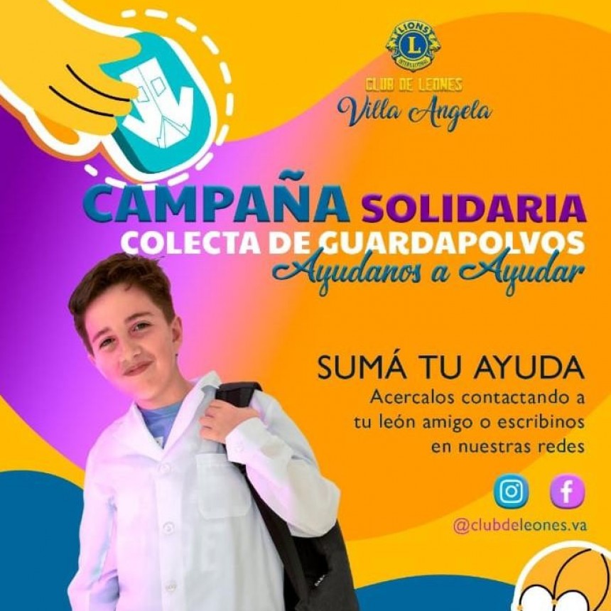 Villa &Aacute;ngela: CAMPA&Ntilde;A SOLIDARIA | El Club de Leones lanz&oacute; la campa&ntilde;a del guardapolvo