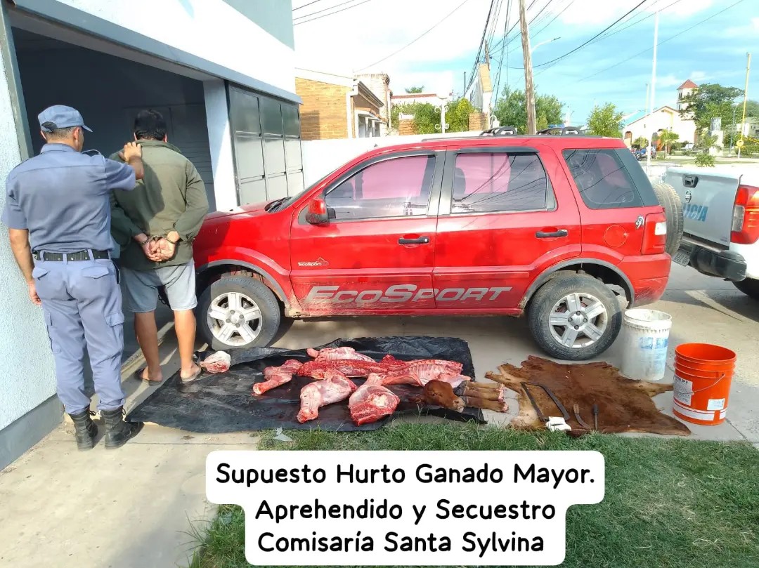 Santa Sylvina: ATRAPAN A CUATRERO CON EL PRODUCTO C&Aacute;RNICO EN SU VIVIENDA