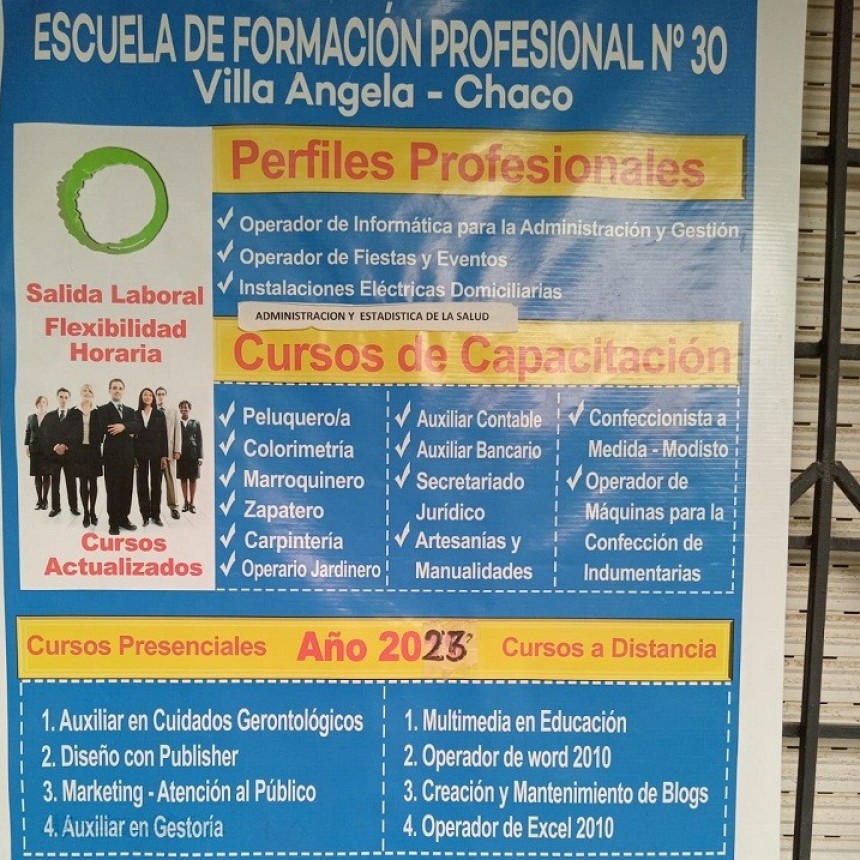 Villa &Aacute;ngela: ESCUELA DE FORMACI&Oacute;N PROFESIONAL N&ordm;30 MANTIENE ABIERTA LA INSCRIPCI&Oacute;N AL CICLO LECTIVO 2024