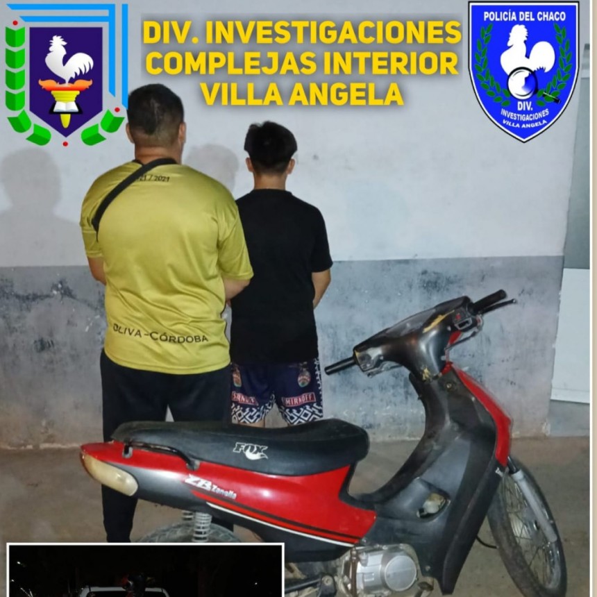 Villa &Aacute;ngela: DETIENEN A UN MENOR POR LA SUSTRACCI&Oacute;N DE UNA MOTOCICLETA 110 