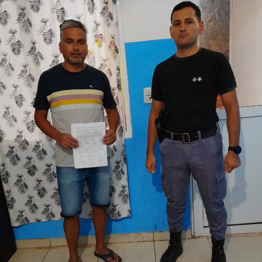 Villa Berthet: RECUPERAN ELEMENTOS ROBADOS Y DETIENEN AL SUPUESTO AUTOR DEL DELITO