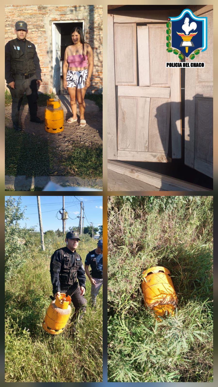 VILLA ÁNGELA: ESCLARECEN UN HURTO Y RECUPERAN UNA GARRAFA SUSTRAÍDA DE UNA VIVIENDA