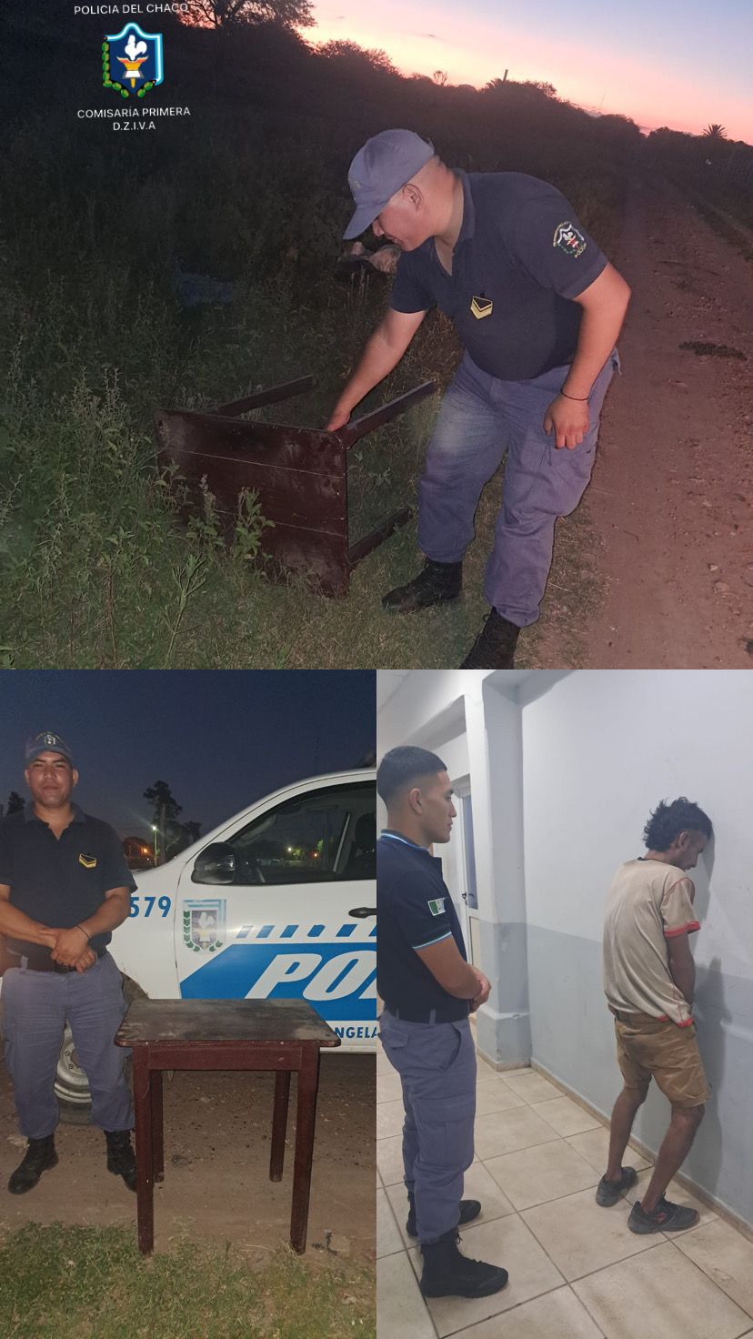 ESCLARECIERON UN HURTO Y RECUPERARON UNA MESITA DE LUZ EN VILLA ÁNGELA