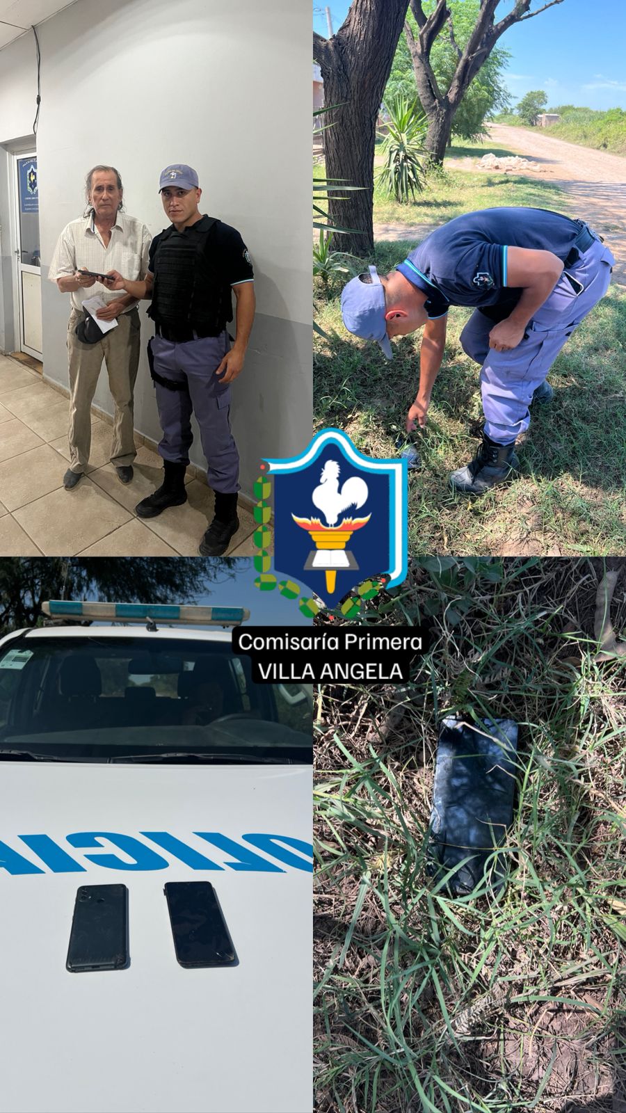 Villa Angela: EFECTIVOS DE LA COMISARÍA PRIMERA RESTITUYERON UN TELÉFONO A SU PROPIETARIO
