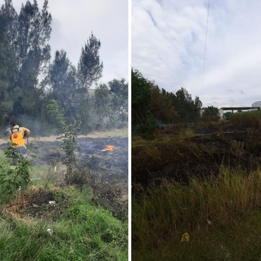 Villa &Aacute;ngela: UN INCENDIO CONSUMI&Oacute; 30 Mts2. DE UN TERRENO BALD&Iacute;O