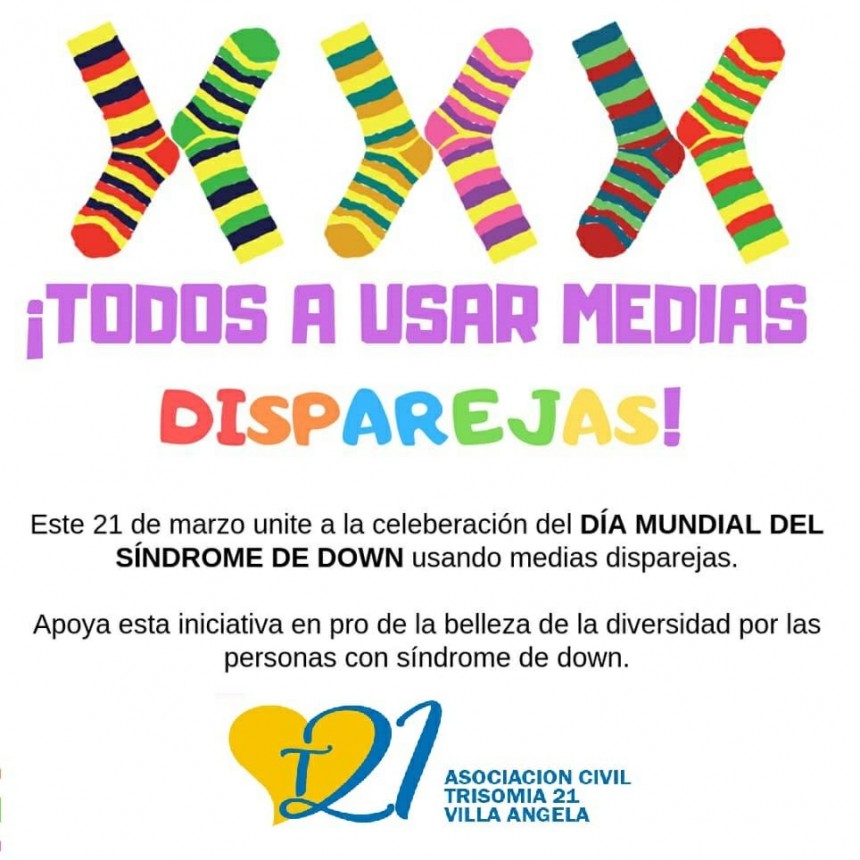 Villa &Aacute;ngela: EL 21 DE MARZO SE FESTEJAR&Aacute; EL D&Iacute;A INTERNACIONAL DEL S&Iacute;NDROME DE DOWN | SOLICITARON AL MINSTERIO DE LA NACI&Oacute;N QUE SE VACUNEN A QUIENES TIENEN ESTA CONDICI&Oacute;N