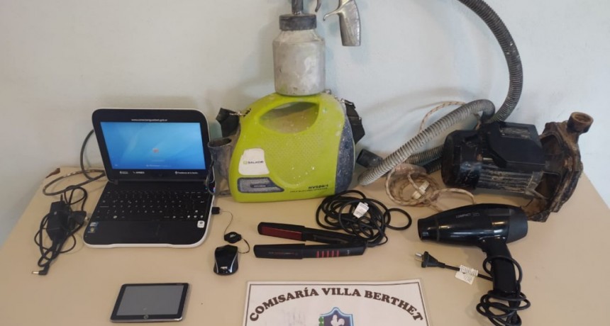 Villa Berthet: SE AUSENT&Oacute; DE SU CASA POR CUESTIONES DE SALUD Y ENTRAN A ROBAR A SU DOMICILIO
