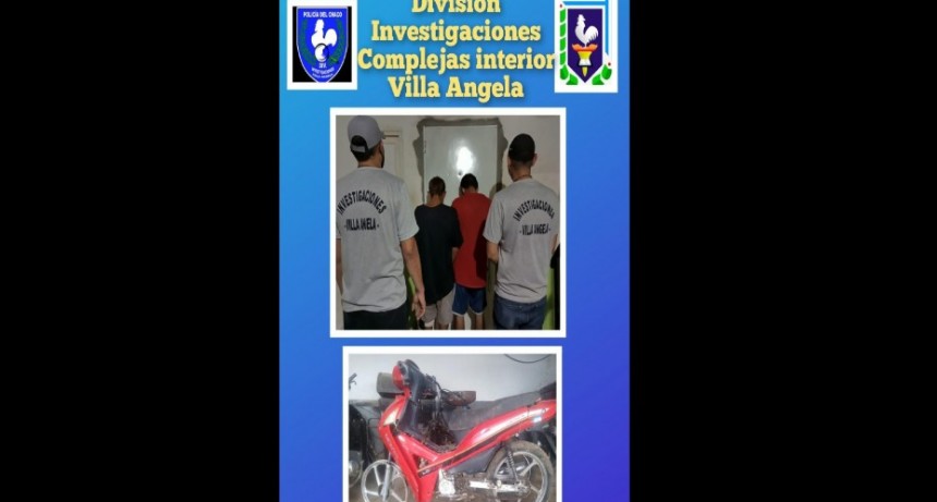 Villa &Aacute;ngela: PERSONAL POLICIAL RECUPER&Oacute; MOTO ROBADA EL DOMINGO EN LA MADRUGADA
