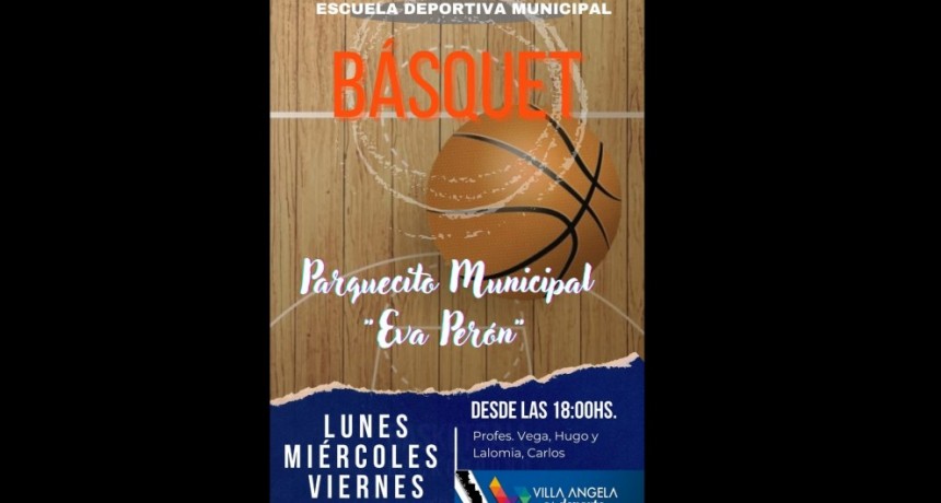 Villa &Aacute;ngela: ESCUELA DE B&Aacute;SQUET MUNICIPAL INVITA A SUMARSE A LOS J&Oacute;VENES DE 12 A 14 A&Ntilde;OS