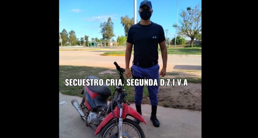 Villa &Aacute;ngela: CONTROL POLICIAL LOGR&Oacute; DAR CON UNA MOTO ROBADA