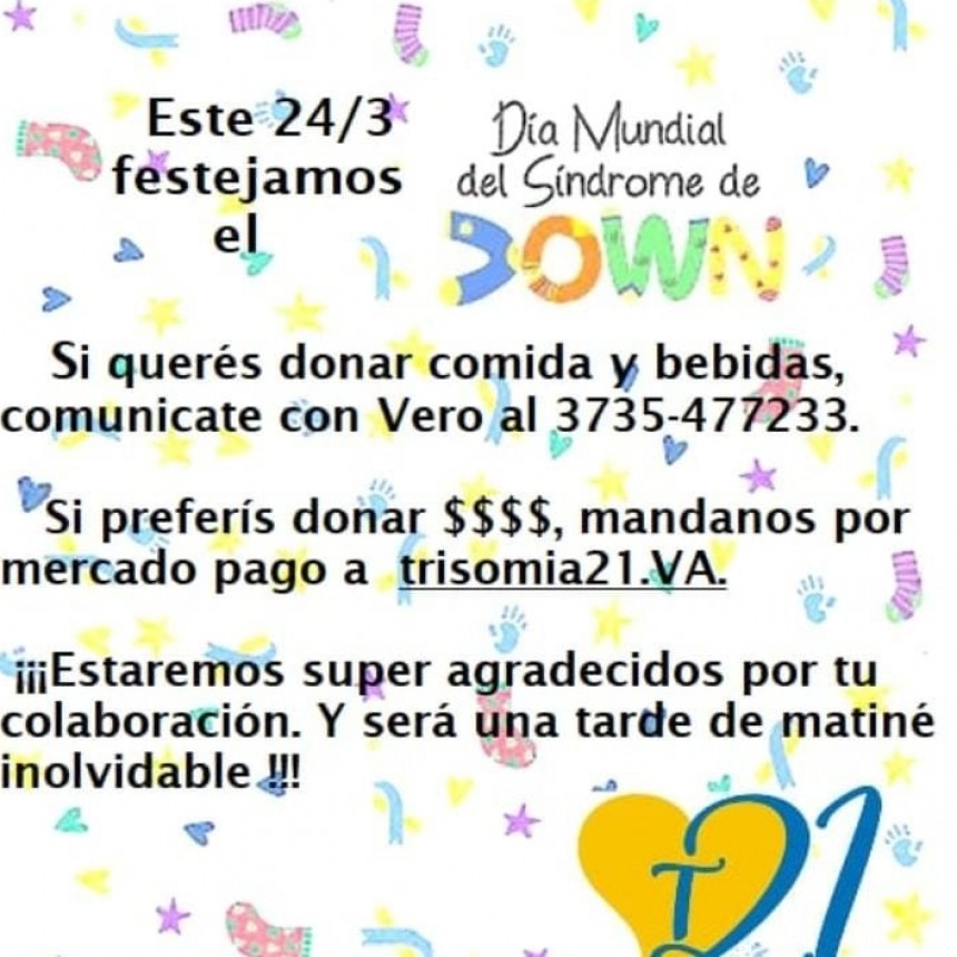 Villa &Aacute;ngela: EN LA SEMANA MUNDIAL DEL S&Iacute;NDROME DE DOWN, TRISOM&Iacute;A 21 REALIZAR&Aacute; DIFERENTES ACTIVIDADES DE FESTEJO Y CONCIENTIZACI&Oacute;N 