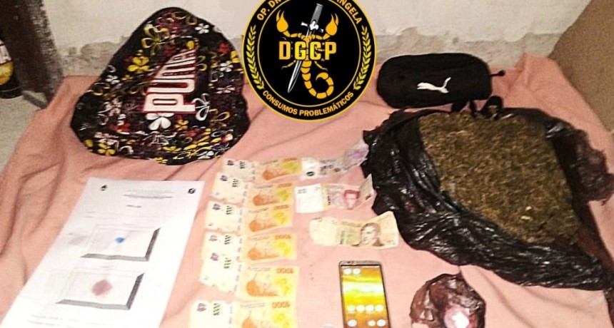 VILLA ANGELA: EN DOS ALLANAMIENTOS SECUESTRAN MARIHUANA, COCA&Iacute;NA Y CERCA DE 95 MIL PESOS.