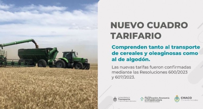 EL GOBIERNO INFORMA EL NUEVO CUADRO TARIFARIO PARA EL TRANSPORTE DE GRANOS Y ALGOD&Oacute;N
