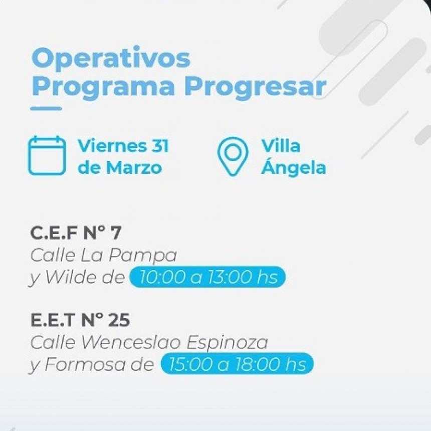 Villa &Aacute;ngela: ANUNCIARON PARA ESTE VIERNES 31 LA REALIZACI&Oacute;N DE UN OPERATIVO DE  INSCRIPCI&Oacute;N A LAS BECAS PROGRESAR