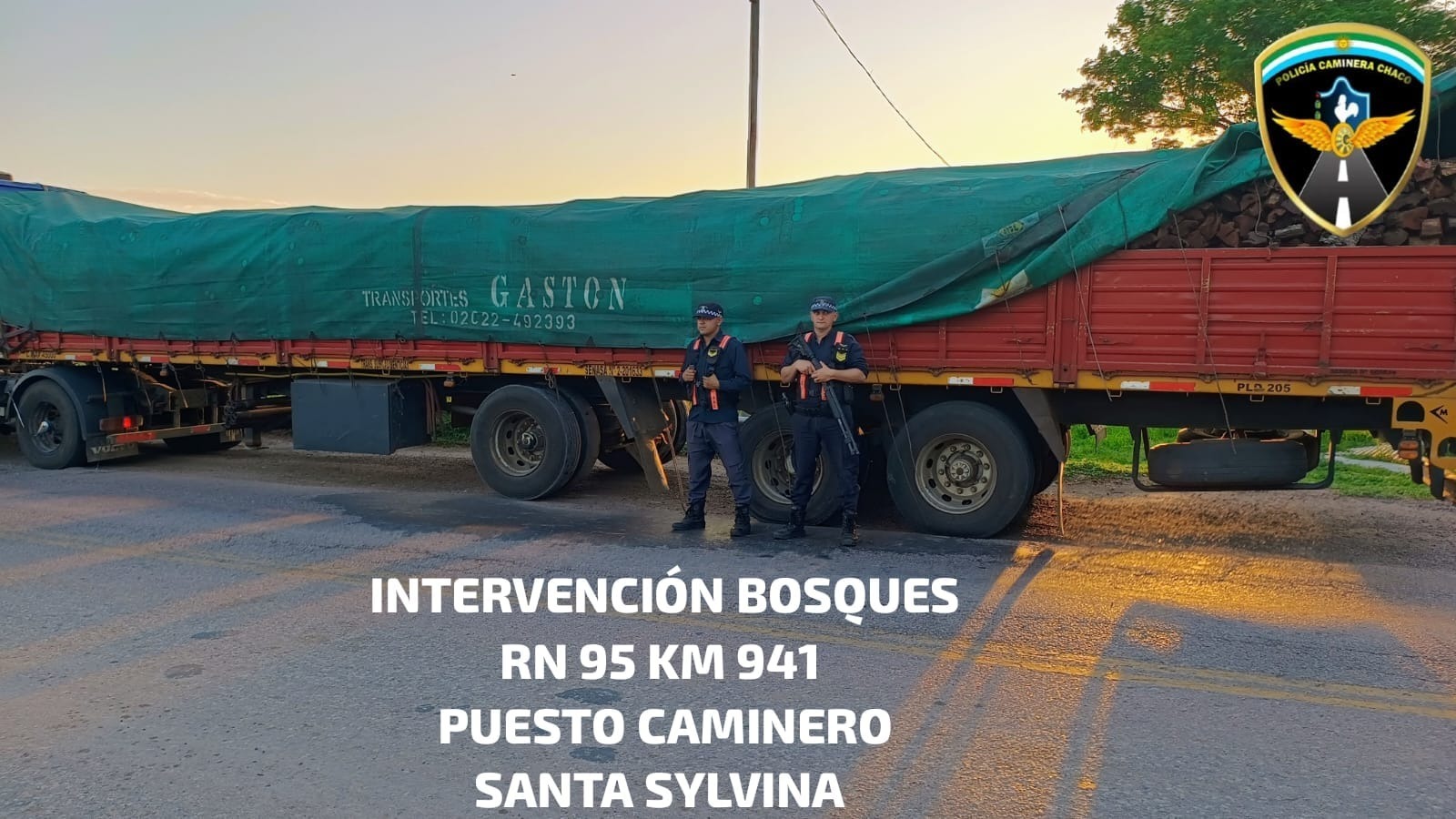Santa Sylvina: CAMINERA INTERVINO UNA CARGA POR IRREGULARIDADES EN LAS DOCUMENTACIONES