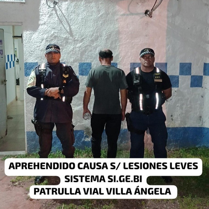 Villa &Aacute;ngela: POR LESIONES LEVES  | Aprehenden a un ciudadano de 44 a&ntilde;os 