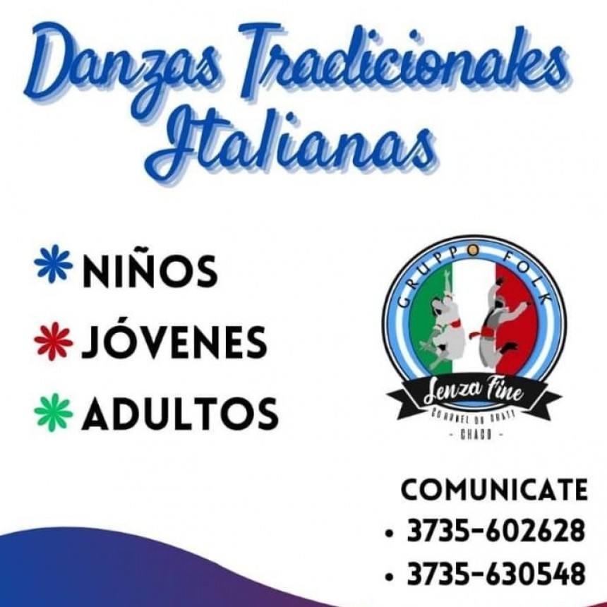Villa &Aacute;ngela: SE ENCUENTRA ABIERTA LA CONVOCATORIA PARA INTEGRAR EL GRUPO DANZAS TRADICIONALES ITALIANA 