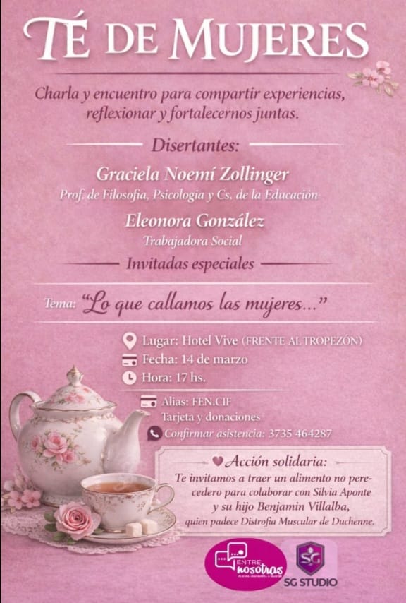 FUNDACI&Oacute;N &ldquo;ENTRE NOSOTRAS&rdquo; ORGANIZA UN T&Eacute; DE MUJERES PARA REFLEXIONAR SOBRE VIOLENCIA Y SANACI&Oacute;N