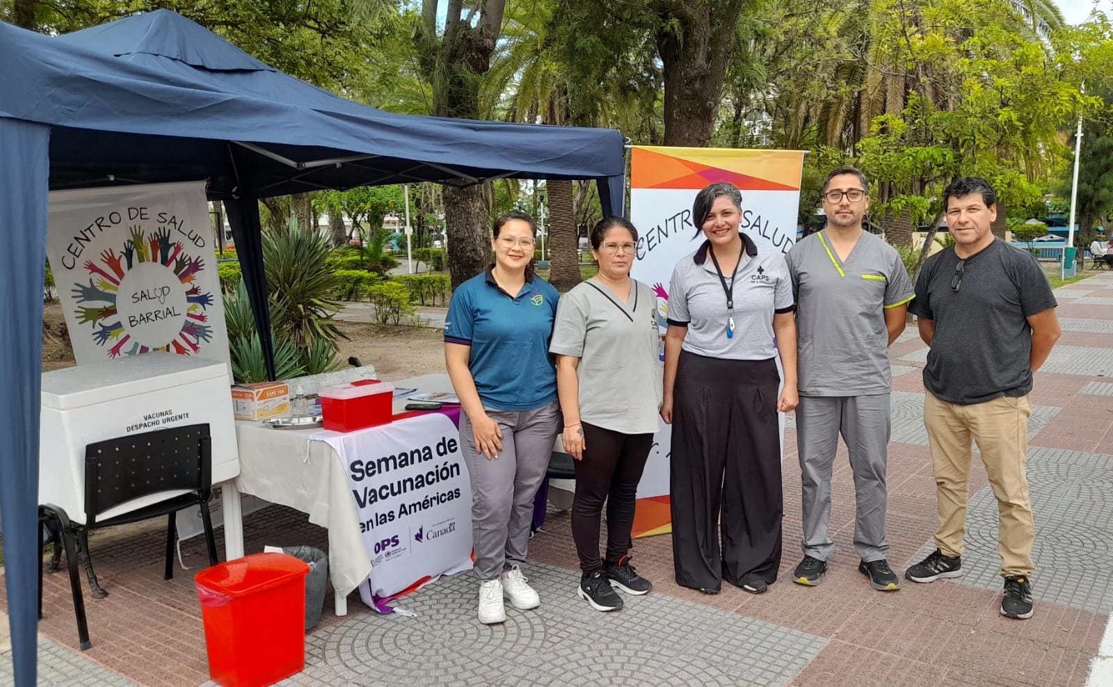 LANZARON LA CAMPA&Ntilde;A DE VACUNACI&Oacute;N ANTIGRIPAL CON UNA POSTA EN LA PLAZA SAN MART&Iacute;N