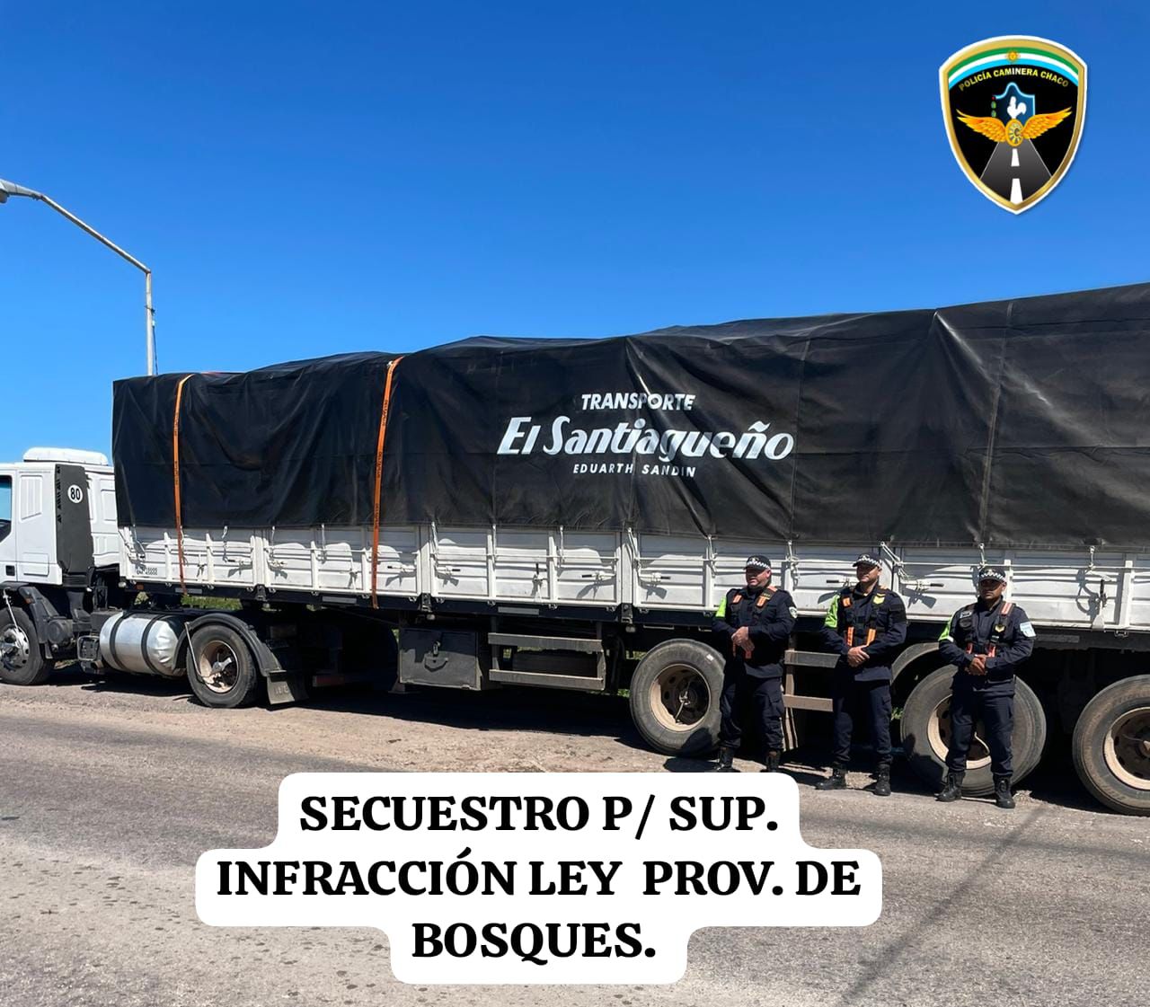 VILLA &Aacute;NGELA: INTERCEPTAN CAMI&Oacute;N CON 25 TONELADAS DE CARB&Oacute;N POR IRREGULARIDADES EN LA DOCUMENTACI&Oacute;N FORESTAL