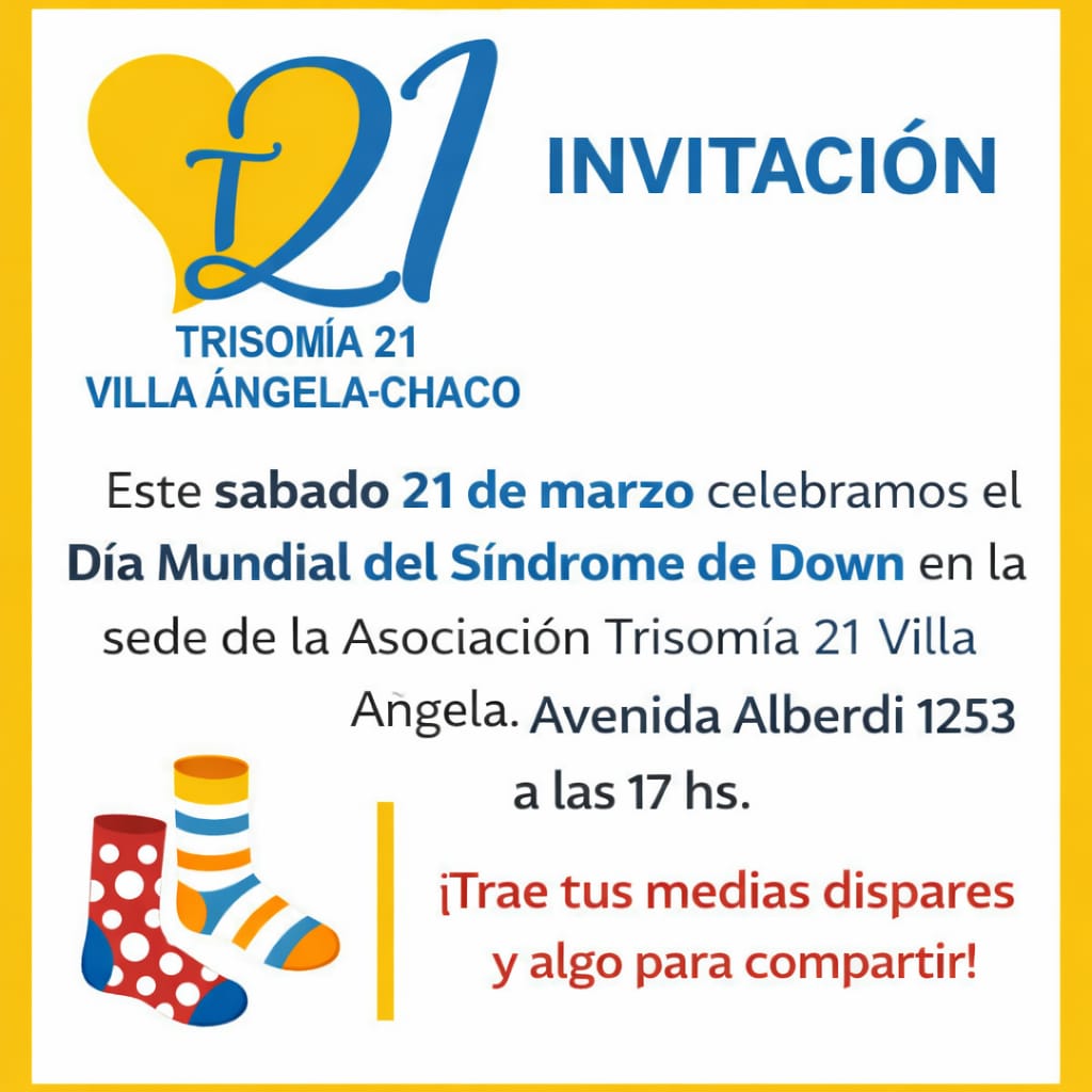 TRISOM&Iacute;A 21 INVITA A CONMEMORAR EL D&Iacute;A MUNDIAL DEL S&Iacute;NDROME DE DOWN CON UN ENCUENTRO EN SU SEDE
