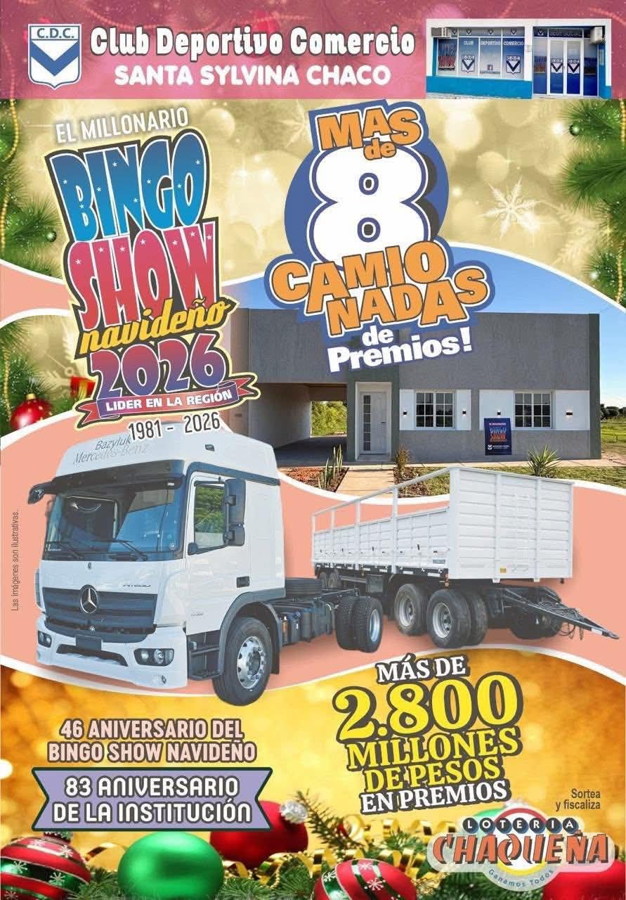 SANTA SYLVINA SE PREPARA PARA EL PRIMER SORTEO DEL MILLONARIO BINGO SHOW 2026
